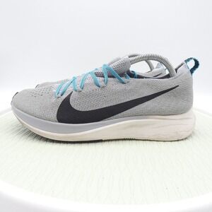 Nike Zoom Fly Flyknit Wolf Grey Blue Orbit Running Shoes AR4561-004 Mens 10.5
